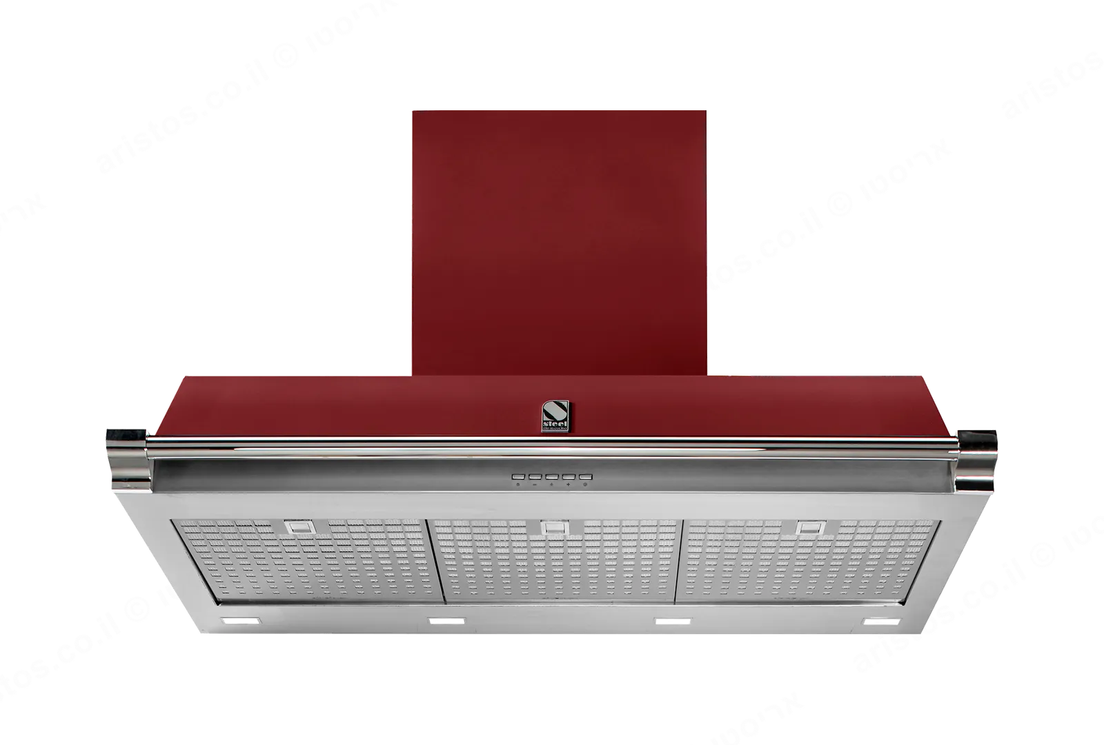 Steel קולט אדים 90 ס"מ סדרת Ascot תוצרת Steel דגם AKL90 גימור בורדו — תמונה 2